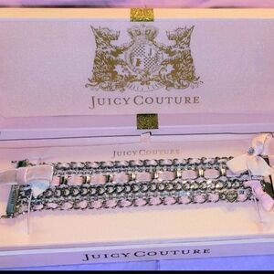 Juicy Couture Pink Y2K Vintage Multi-Chain Bracelet HTF In Box